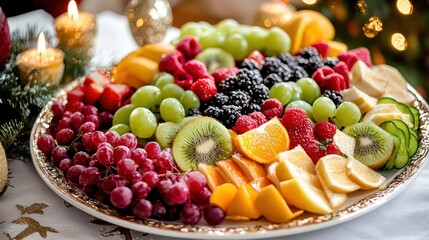 Fototapeta premium Fruit arrangement on a festive platter