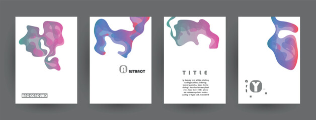 Modern abstract covers set, Modern colorful wave liquid flow poster. Cool gradient shapes composition, vector covers design.	
