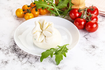 Creamy Italian traditional Burrata cheese