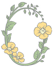 エレガントな花を使ったデザイン書体の数字。「0」。ベクター素材。