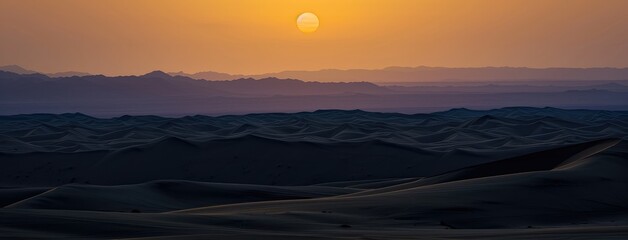 Fototapeta premium Tranquil Sunset Over the Sand Dunes