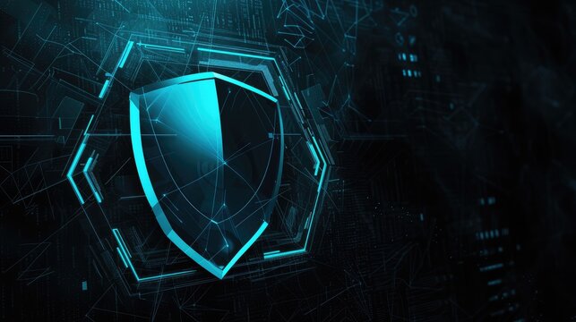 Advanced Cybersecurity Shield Protection Concept