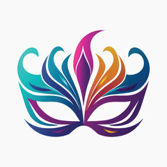 Naklejka premium Colorful masquerade mask design