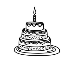 Doodle Birthday Cake 