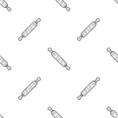 outline rolling pin seamless pattern