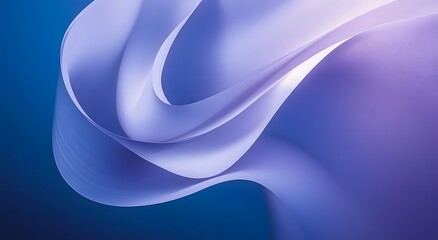 A white, curved wave shape with a light blue gradient background