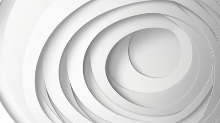 Abstract White Geometric Circles on a Gray Backdrop