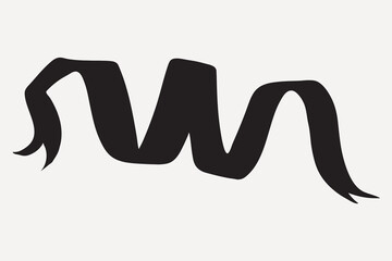 Fototapeta premium Abstract ribbon silhouette design