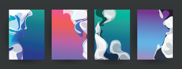 Liquid color background design. Futuristic design posters