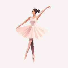 Elegant ballerina in graceful pose