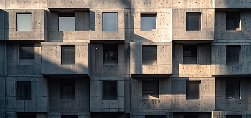 Modern Concrete Architecture: Shadows and Geometry