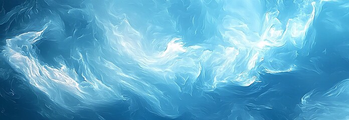 Ethereal Blue Abstract Swirls Capturing Serene Fluidity