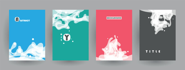 Liquid color background design. Futuristic design posters