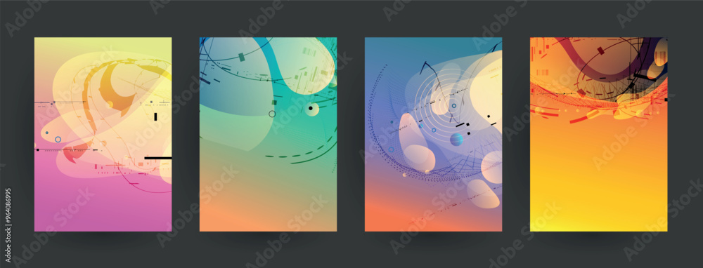 Poster abstract background cover design. vector pattern