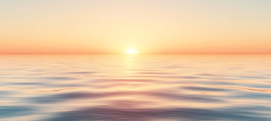 Obraz premium A warm, glowing sunset over a field with a large area for text