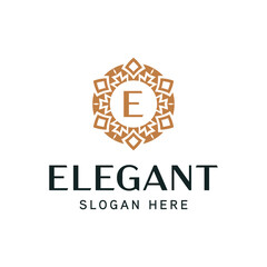 Sophisticated Floral Monogram Template for Exclusive Brands