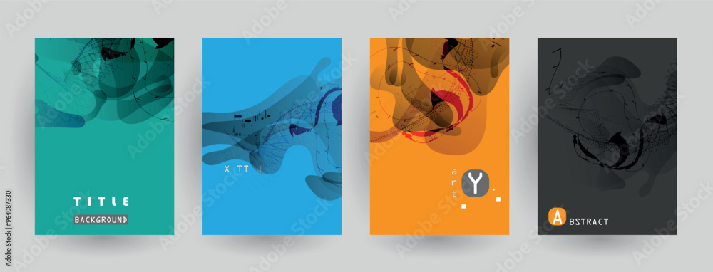 Poster abstract background cover design. vector pattern
