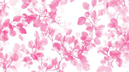 A vibrant pink motif pattern with delicate details, creating a soft and elegant visual appeal on a white background.
