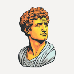 Classical statue vector illustration