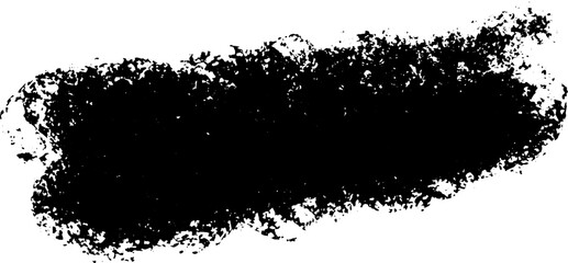 Textured Black Brush Stroke Isolated on White