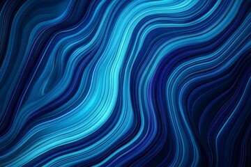 Abstract Blue Wave Background with Dark Blue and Turquoise Gradient, Featuring Wavy Lines and Smooth Agate Surface, High Resolution and Detailed Flowing Pattern
