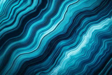 Obraz premium Abstract Blue Wave Background with Dark Blue and Turquoise Gradient, Featuring Wavy Lines and Smooth Agate Surface, High Resolution and Detailed Flowing Pattern
