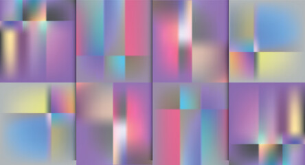 Abstract geometric pattern background for brochure cover design. Blue, yellow, red, orange, pink and green vector banner template	