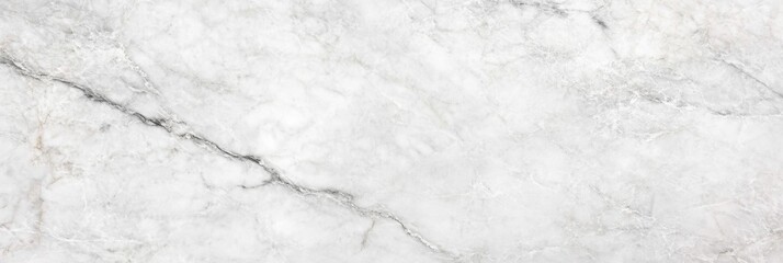 Fototapeta premium Smooth and shiny white marble stone texture with gray veins, top view. Natural rock surface in gray color, ideal for product presentation or wall banner design.
