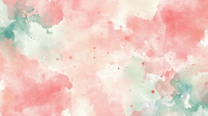 Fototapeta premium A seamless tile of watercolor splashes in soft, pastel tones, creating a creative and artistic background