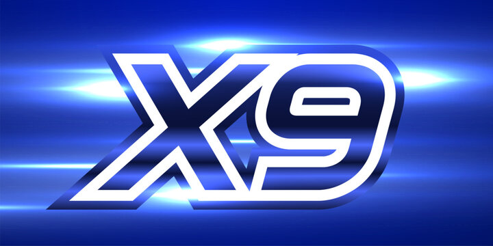 9x winner banner, promotion flyer, prize label. Speed lights.