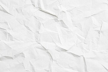 Naklejka premium White paper texture background with crumpled effect, high resolution, featuring a clean and detailed white surface.