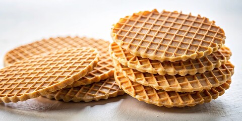 Waffle wafer biscuits for garnishing, perfect for adding a decorative touch to desserts and beverages