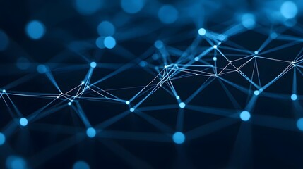 Abstract Blue Network Connection Background