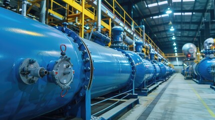 Modern Industrial Pipeline System in Processing Plant
