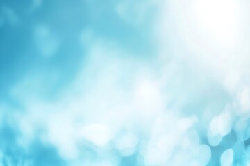 Serene Blue Bokeh Background with Soft Light Effects