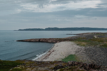 Barents Sea shore in Teribenka, Murmansk region