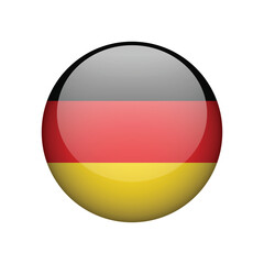 Flag of Germany rounded design. Vector