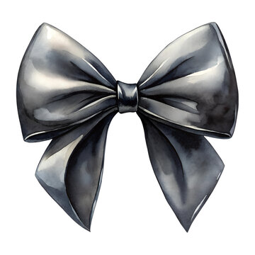 recommend clip art: silver bow isolated on white background