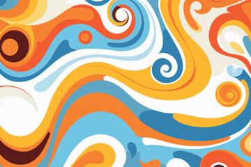 Colorful abstract swirl pattern