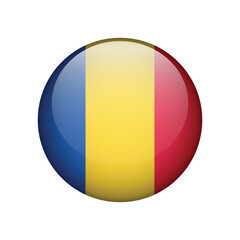 Flag icon of Romania. Isolated vector