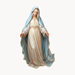 Naklejka premium Graceful religious figure in prayer