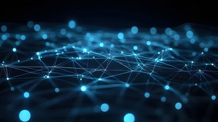 Abstract Blue Network Connection Background