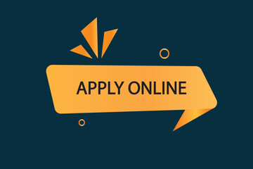 button web template. apply online, admission open, Speech bubble, banner label
