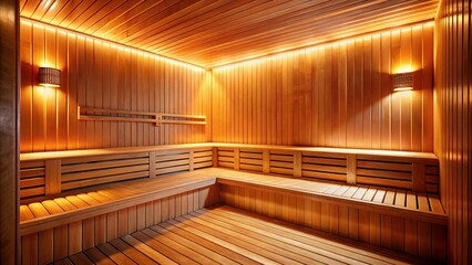 Infrared empty classic wooden sauna for improving health