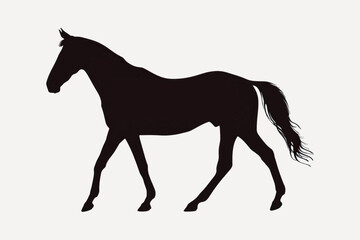 Obraz premium Elegant horse silhouette vector