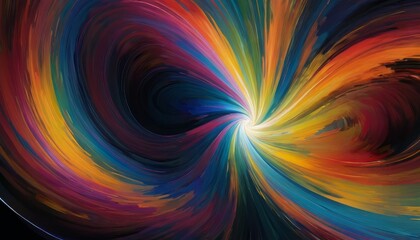 Fototapeta premium A vibrant abstract swirl of vivid colors, creating a dynamic and eye-catching visual. Ideal for artistic, creative, and design projects needing a splash of color and energy.. AI Generation