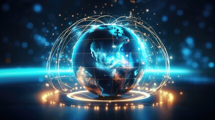 Obraz premium Digital Connections around the World