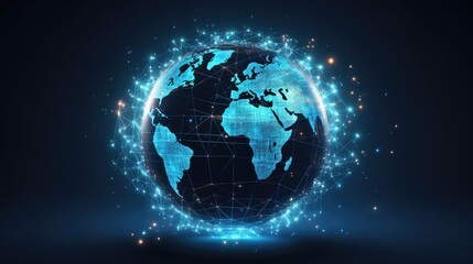 Digital Globe with Network Connections
