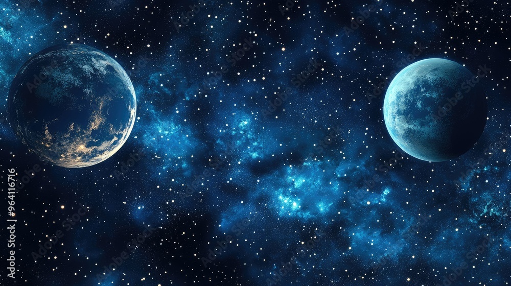 Wall mural cosmic waves undulating through interstellar space