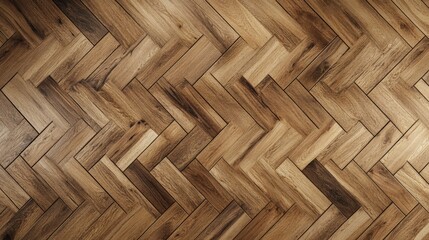 Wooden parquet floor planks inside apartment room, top view